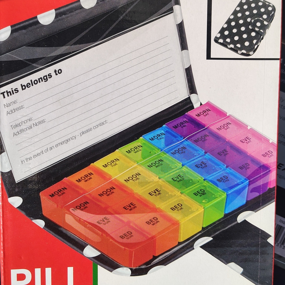 Colorful Weekly Pill Organizer